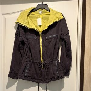Chic Black and Yellow Utility Jacket